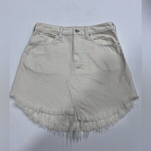 We The Free by Free People Bailey Denim Fringe Skirt